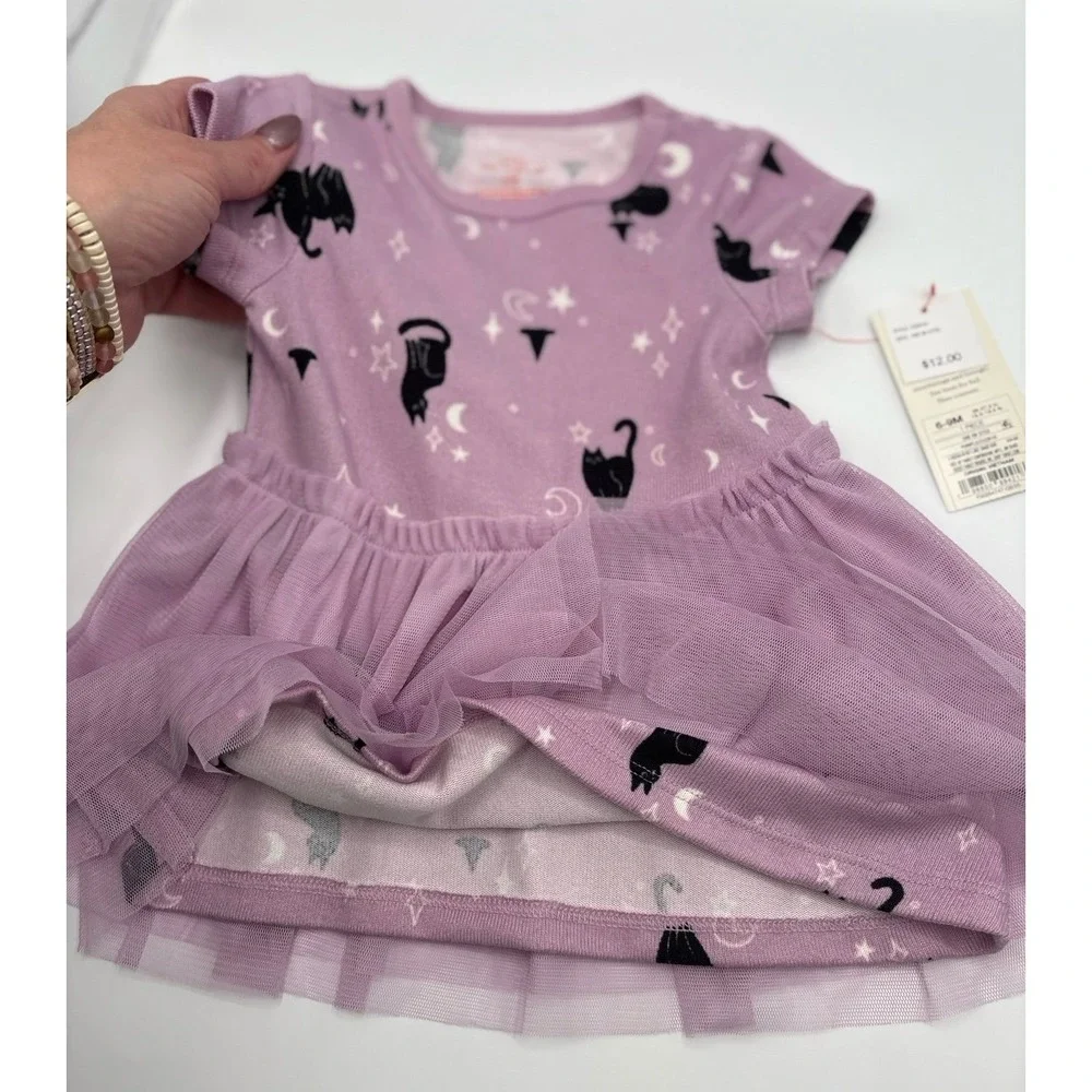 NEW infant girls size 6/9 months Cat & Jack Halloween outfit dress. Sooo soft